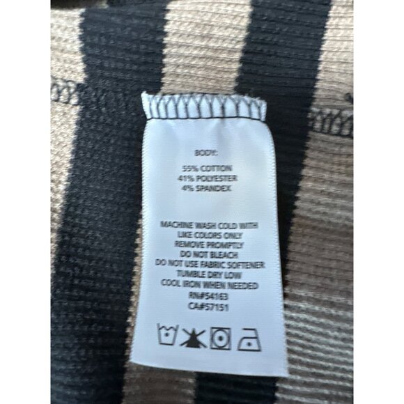 Calvin Klein Striped Hooded Button Closure Long Sleeves Cardigan Size 2X - Picture 8 of 10